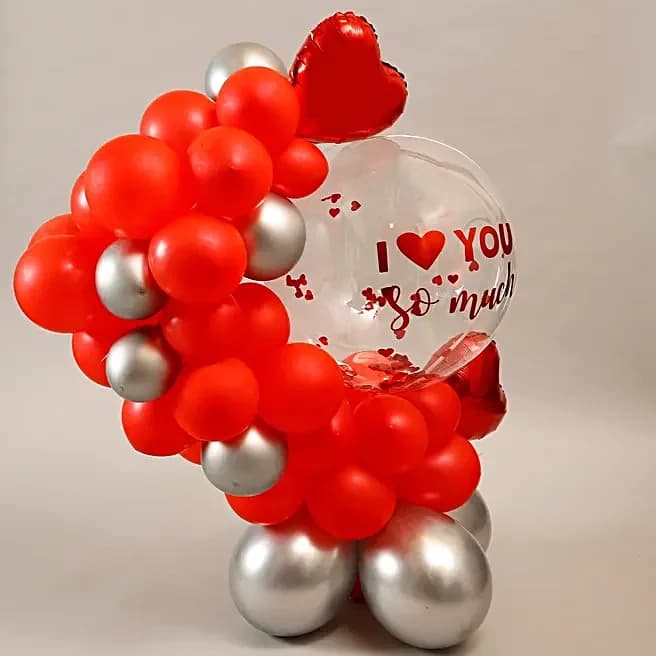 Love You Red Theme Balloon Bouquet Set — view 2 of 6