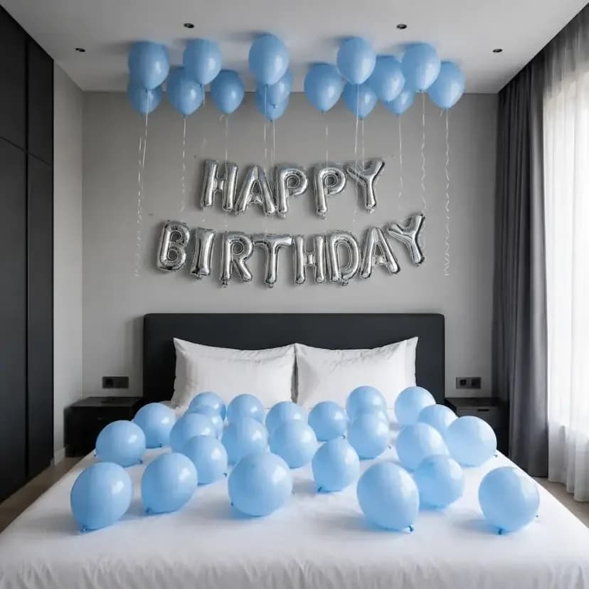 Simple Bedroom Decoration For Birthday Setup — view 1 of 2