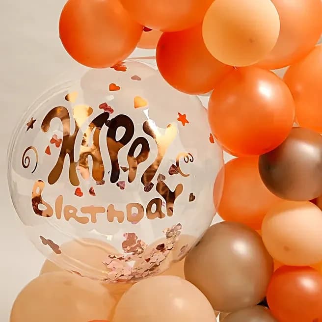 Rose Gold Birthday Balloon Bouquet Set — view 5 of 5
