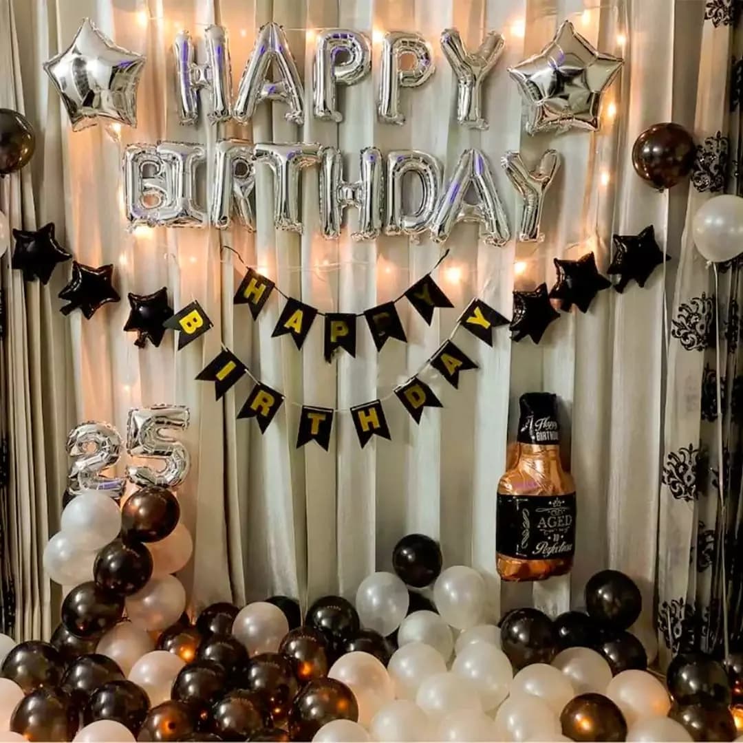 Black Birthday Decoration Set — view 1 of 1