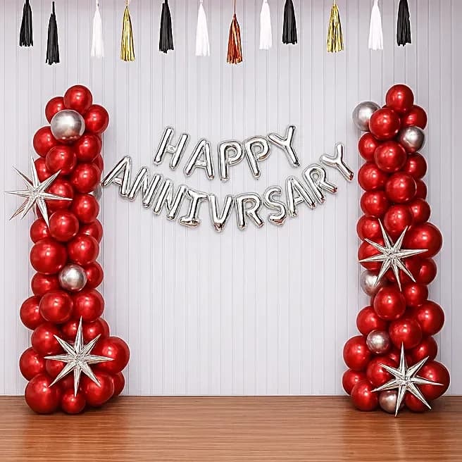 Crimson Glow Anniversary Balloon Decor Set — view 1 of 1