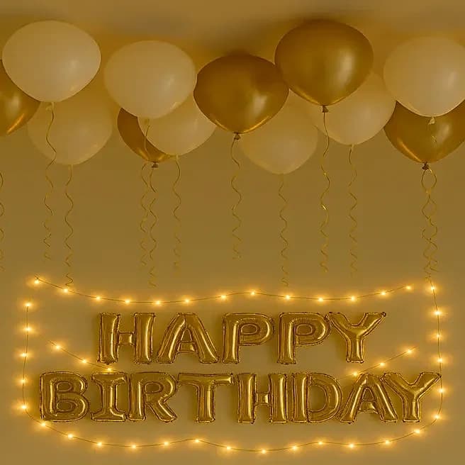 Warm Glow Birthday Celebration Balloon Decor Set — view 2 of 3
