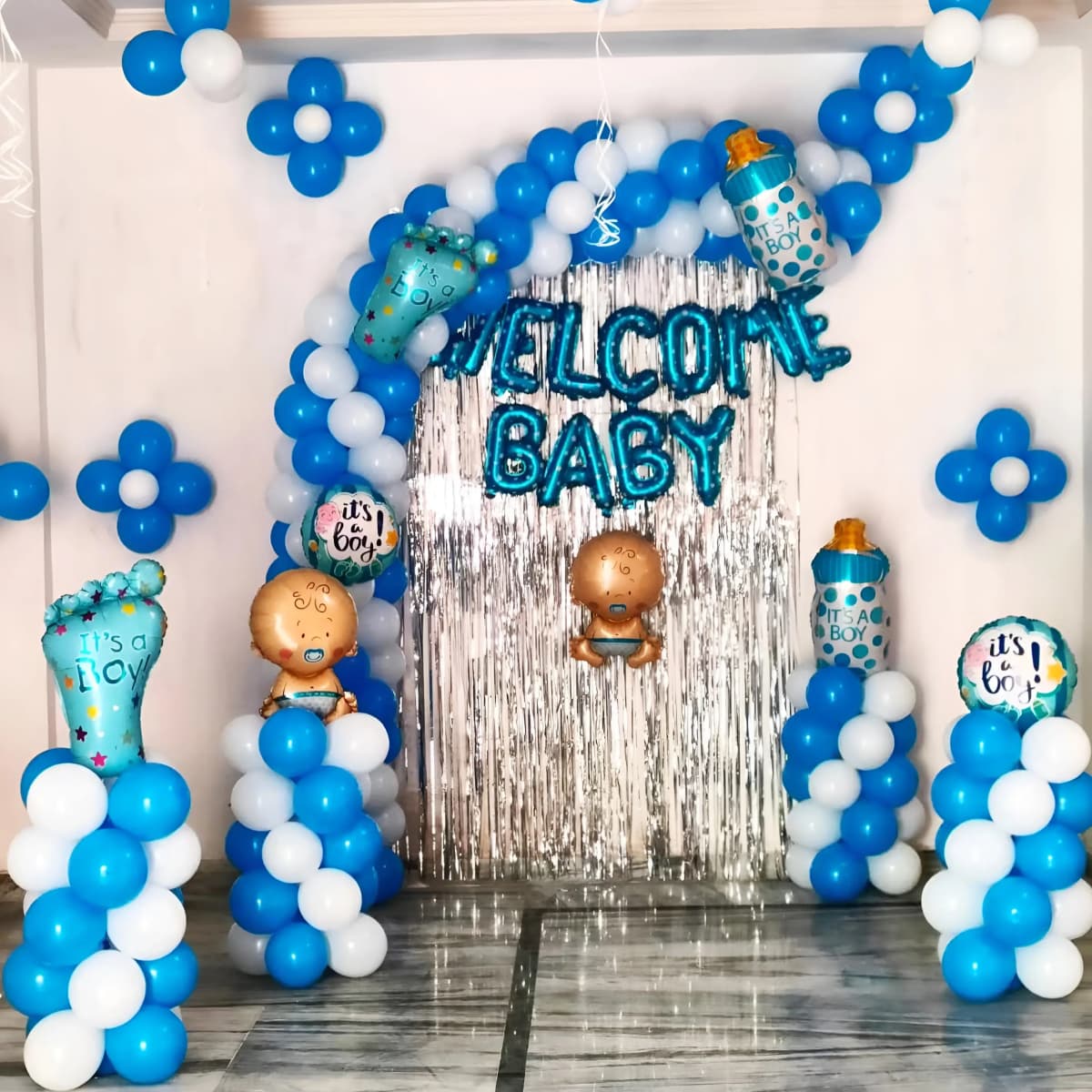 Tiny Hero Arrival Balloon Setup Decor — view 1 of 2