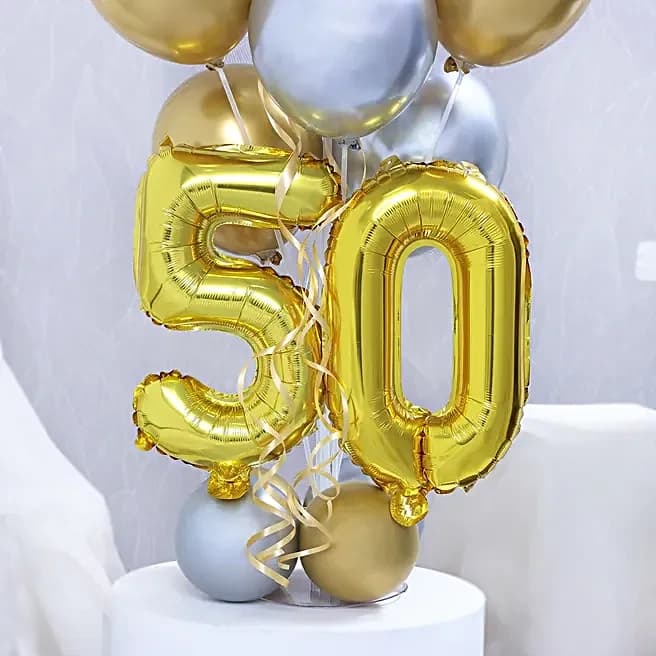 Golden Jubilee Balloon Bouquet Set — view 4 of 4