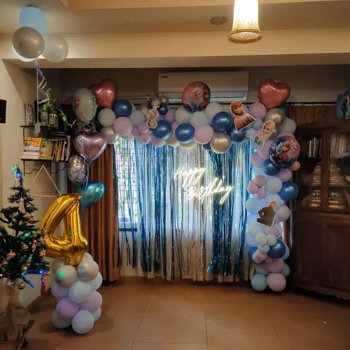 Princess Elsa Birthday Decor Setup — view 1 of 5