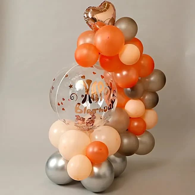 Rose Gold Birthday Balloon Bouquet Set — view 2 of 5