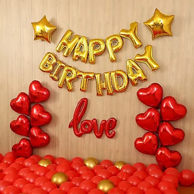 Golden Themed Birthday Balloon Décor Set — view 2 of 7