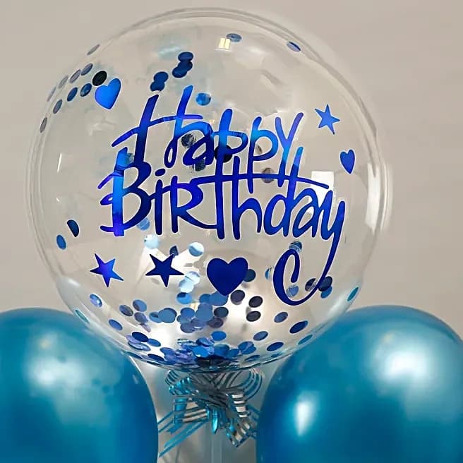 Blue Theme Birthday Balloon Bouquet Set — view 2 of 6