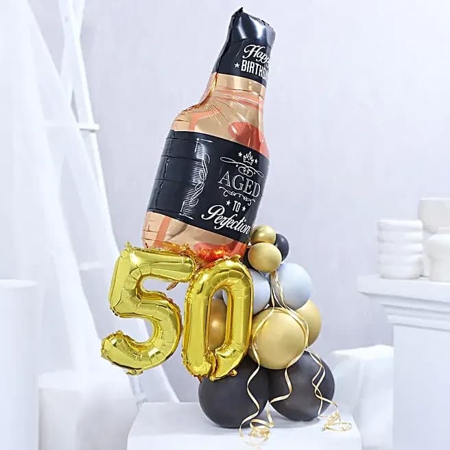 Golden Jubille Balloon Bouquet Set — view 4 of 4