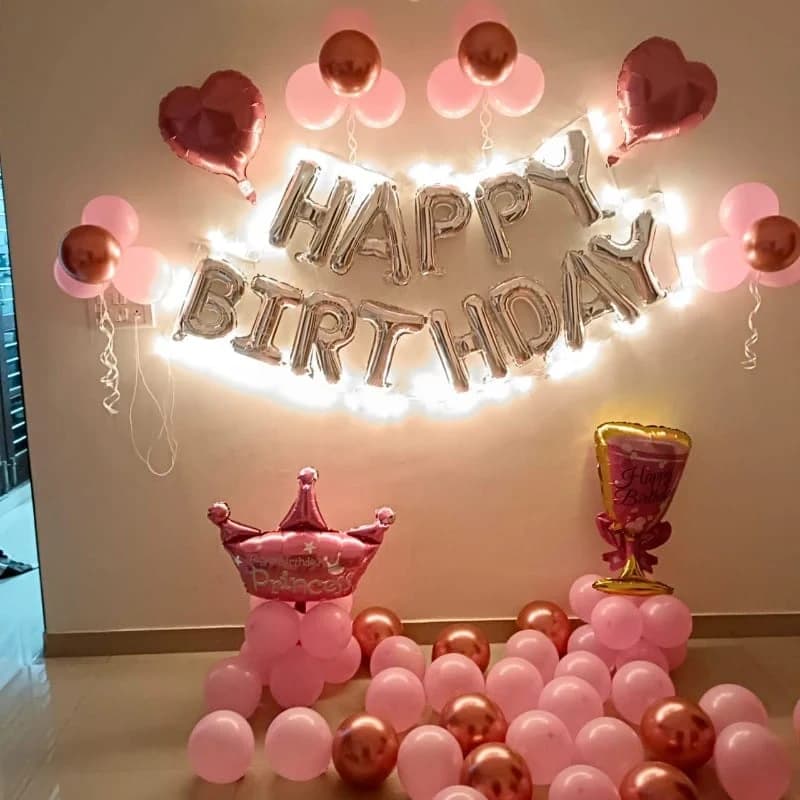Stylish Birthday Decor with Balloons for her Set — view 1 of 2