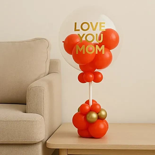 Radiant Love You Mom Balloon Stand Decor Set — view 4 of 5