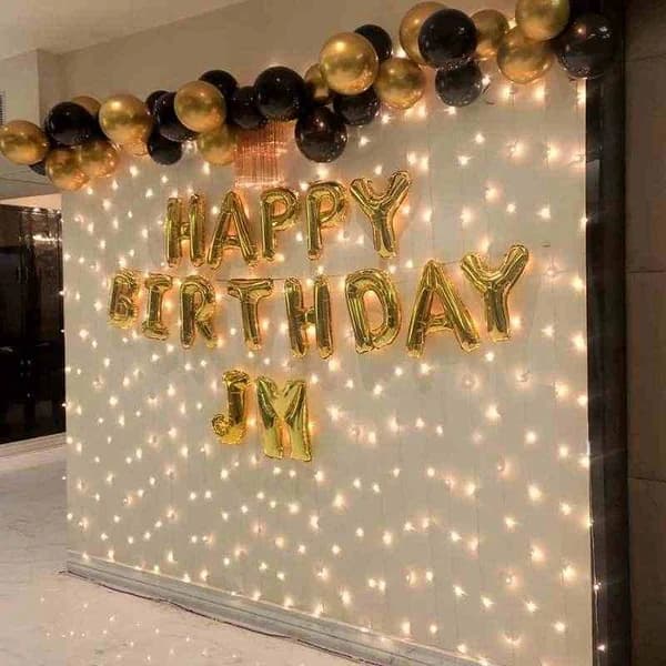 Simple Balloon Decoration with Fairy Lights Set — view 1 of 1