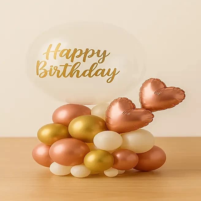 Golden Blush Balloon Bouquet Set — view 3 of 3