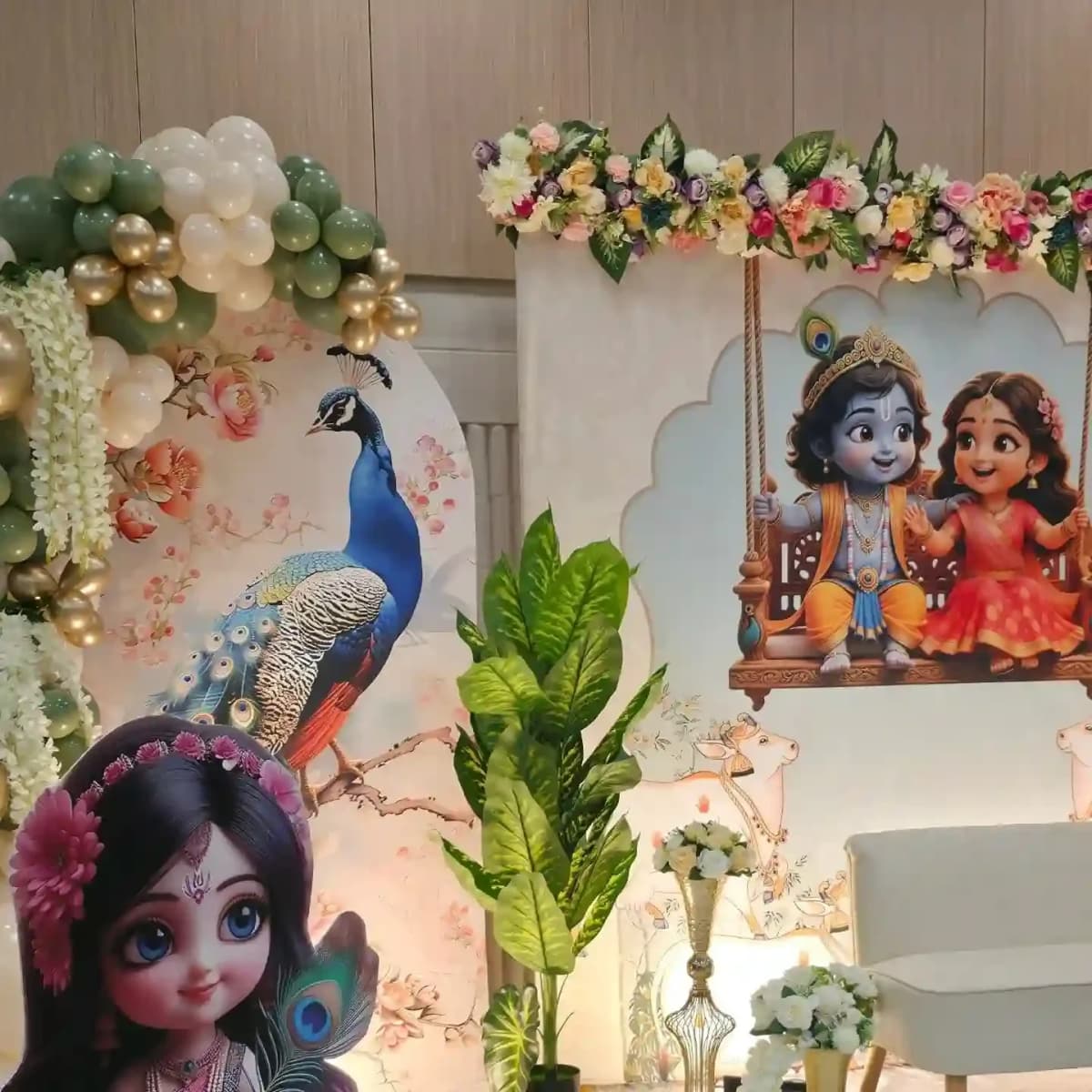 Traditional Baby Shower Stage Decoration Setup — view 3 of 3