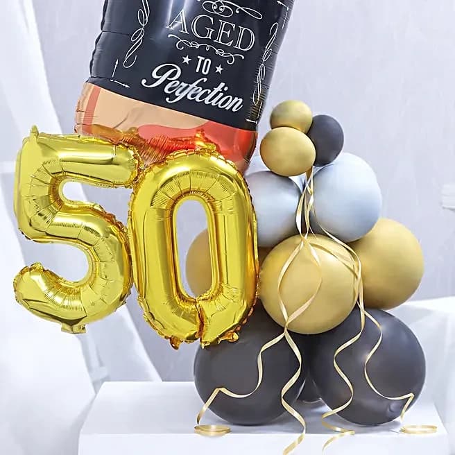 Golden Jubille Balloon Bouquet Set — view 2 of 4