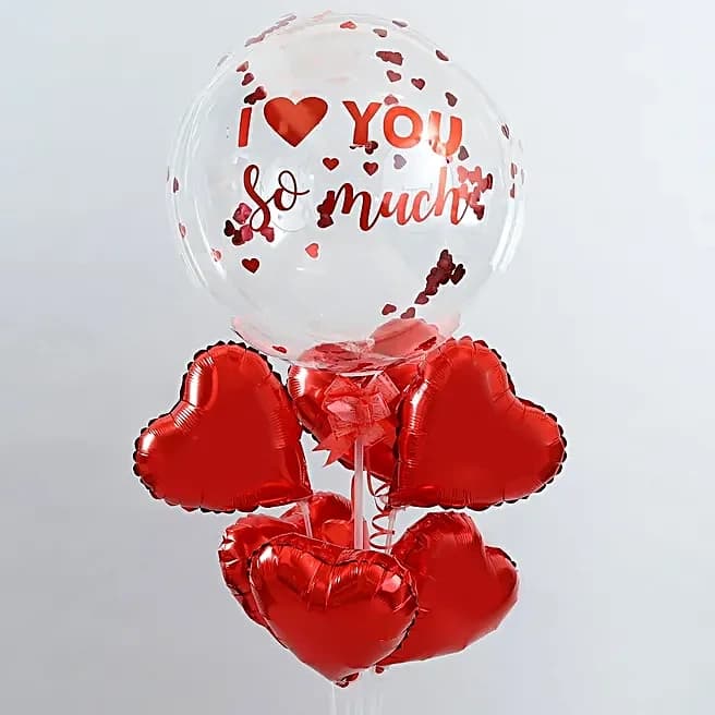 Luv You So Much Red Balloon Bouquet Set — view 3 of 6