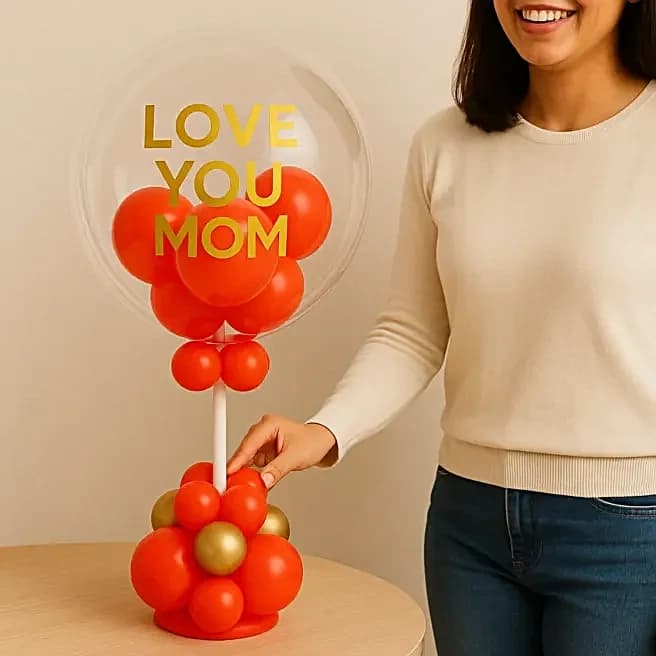 Radiant Love You Mom Balloon Stand Decor Set — view 5 of 5