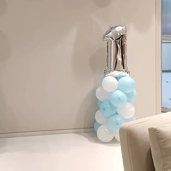 Personalised Blue & White Balloon Garland Décor Set — view 4 of 4