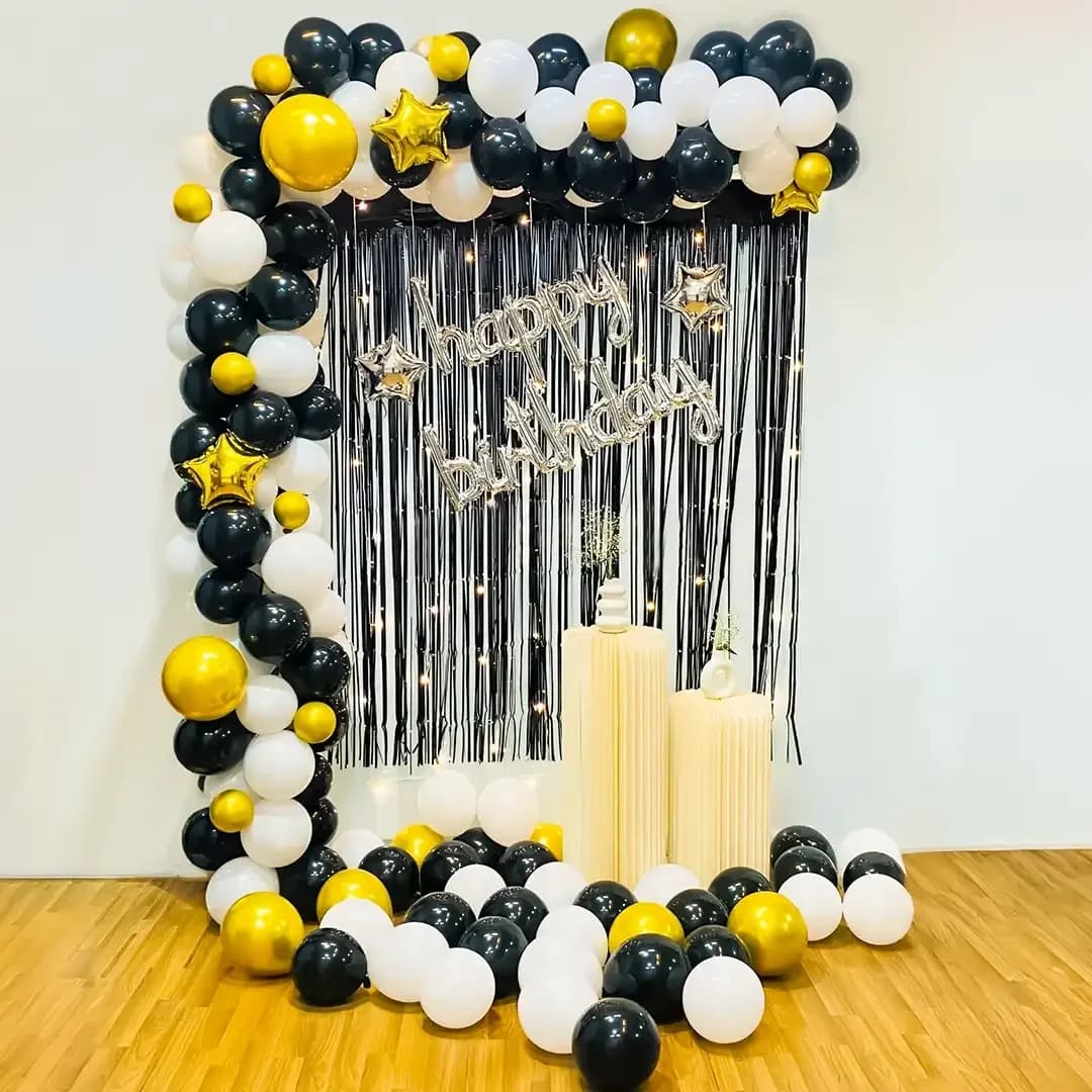Metallic Black Birthday Decoration Set — view 1 of 1