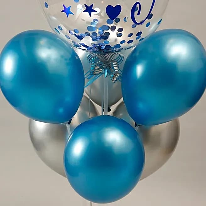 Blue Theme Birthday Balloon Bouquet Set — view 4 of 6