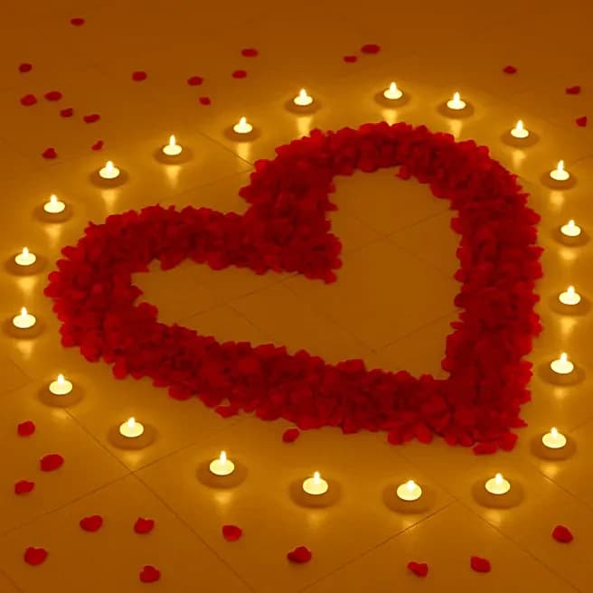 Romantic Rose petals and Candles Decorations Set — view 2 of 2