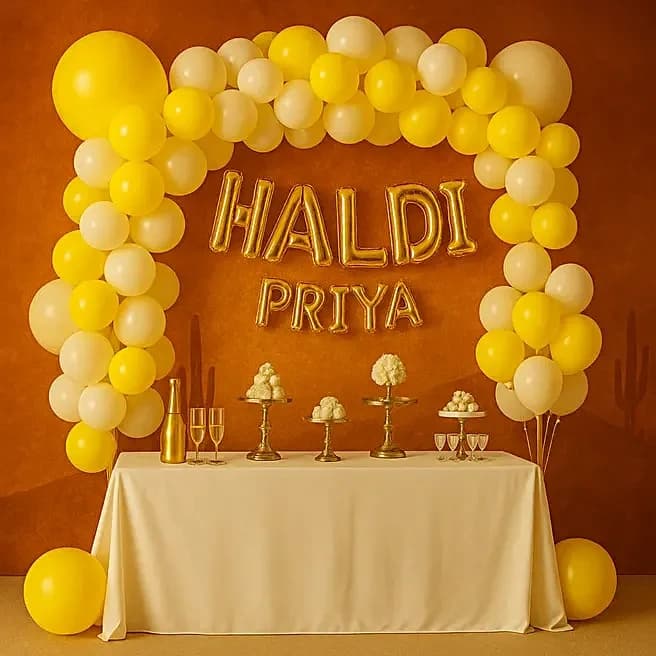 Radiant Haldi Celebration Balloon Arch Set — view 1 of 2