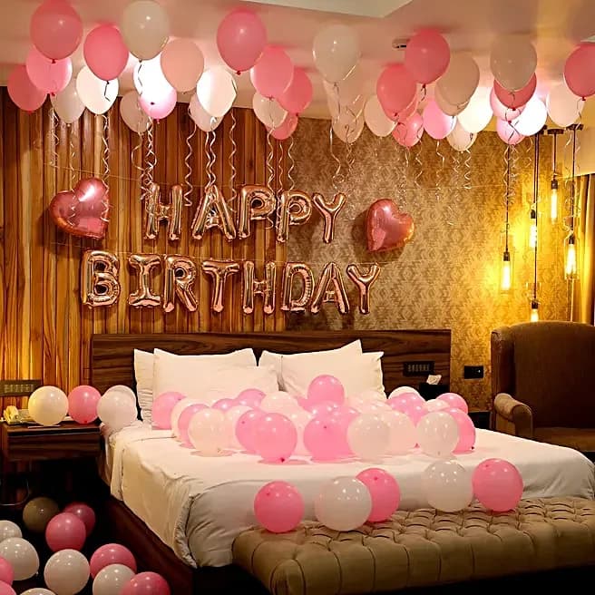 Rose Gold Birthday Theme Balloon Décor Set — view 3 of 4