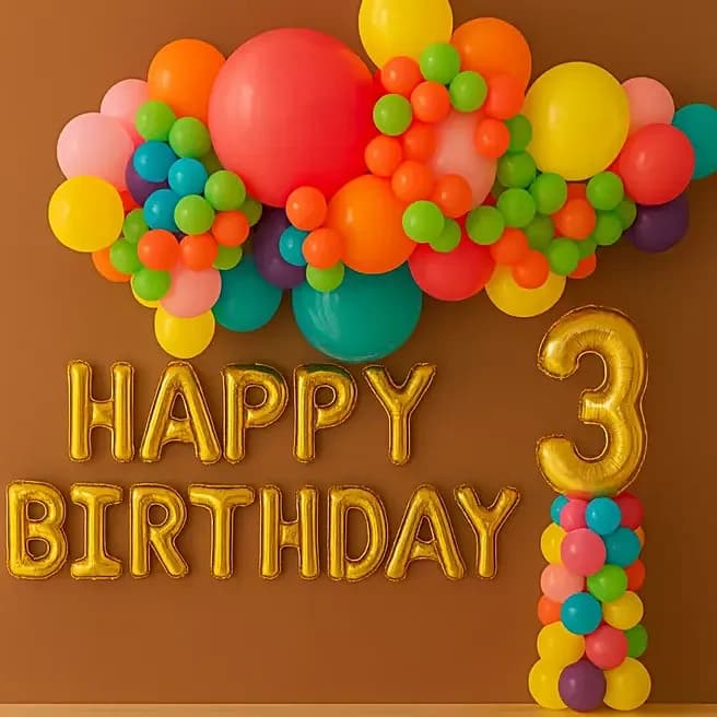 Colourful Kids Birthday Celebration Balloon Decor Set — view 1 of 5