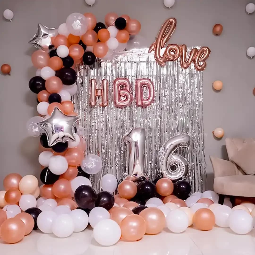 Romantic Rose Gold Birthday Decor Theme Set — view 1 of 1