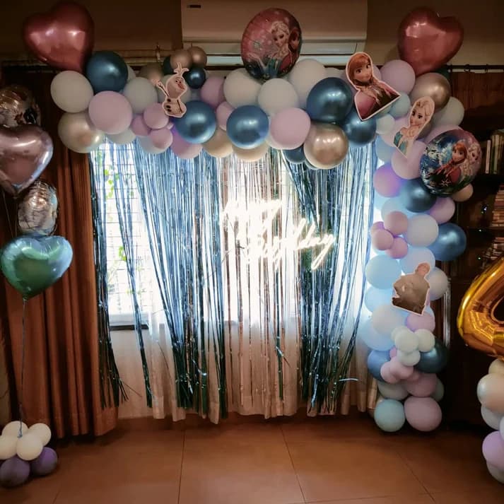 Princess Elsa Birthday Decor Setup — view 4 of 5