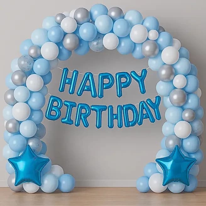 Frosted Blue Balloon Decor Set — view 1 of 3