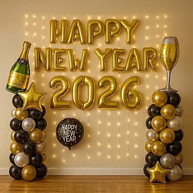 Golden Toast New Year Eve Balloon Display Set — view 4 of 4