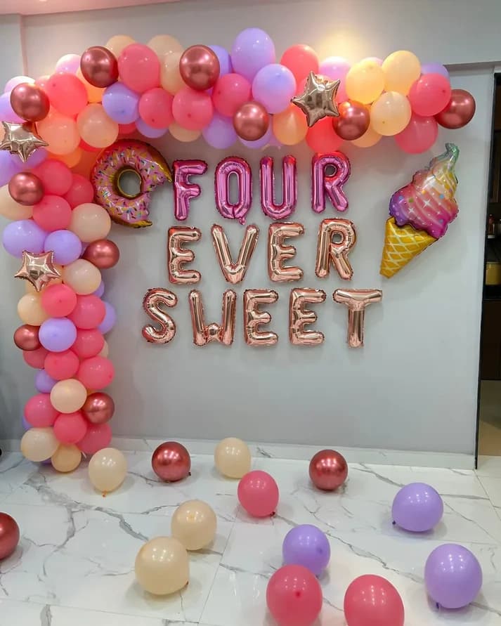 Candy Theme 4th Birthday Decor Set — view 1 of 3