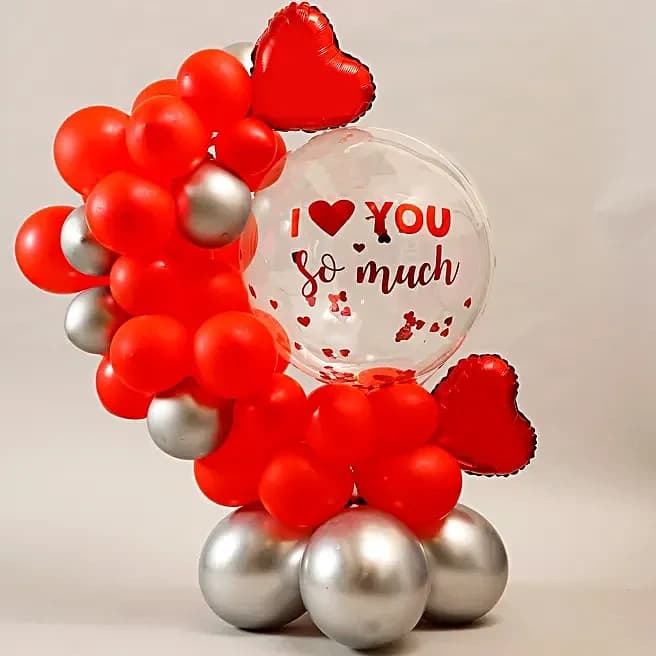 Love You Red Theme Balloon Bouquet Set — view 5 of 6