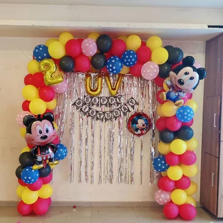 Mickey Mouse theme balloon decoration for birthday party Set — view 1 of 1