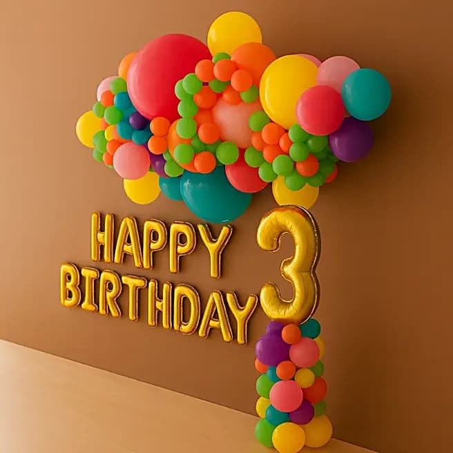 Colourful Kids Birthday Celebration Balloon Decor Set — view 3 of 5