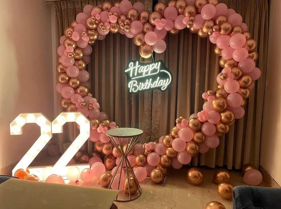 Romantic Heart Birthday Backdrop Decor — view 1 of 1