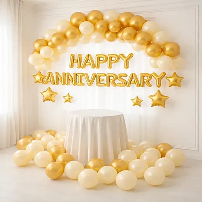 Golden Anniversary Balloon Decor Set — view 3 of 3
