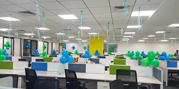 Blue-Green Balloons Office Decor Set — view 2 of 2