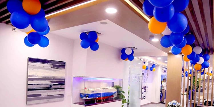 Orange-Blue-White Themed Decoration Set — view 3 of 4