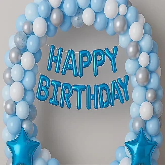 Frosted Blue Balloon Decor Set — view 2 of 3