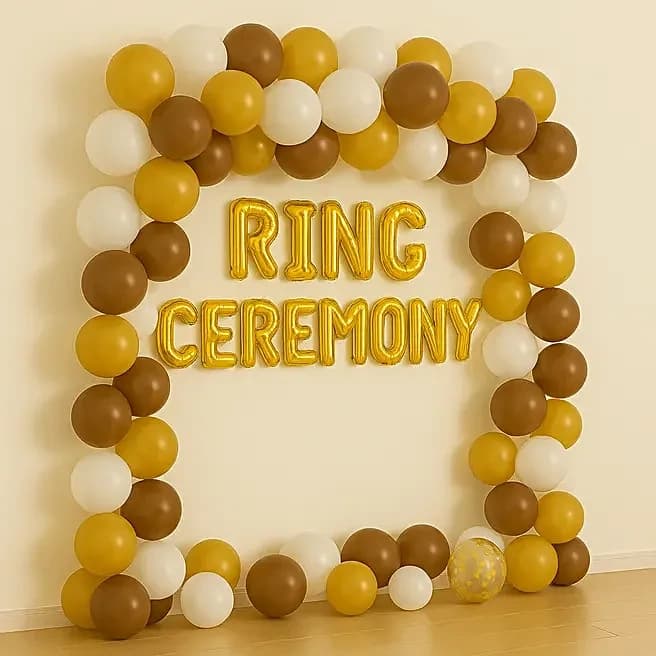 Elegant Ring Ceremony Balloon Setup Decor — view 1 of 4