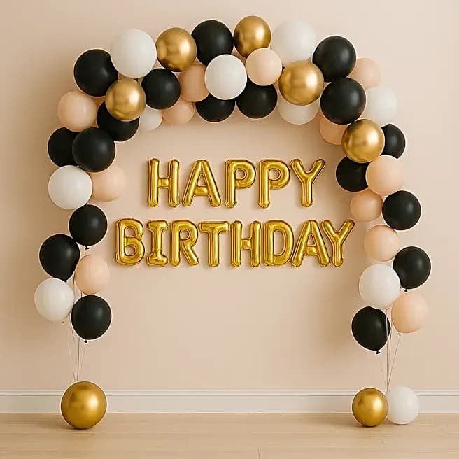 Classic Gold Birthday Celebration Balloon Decor Set — view 1 of 3