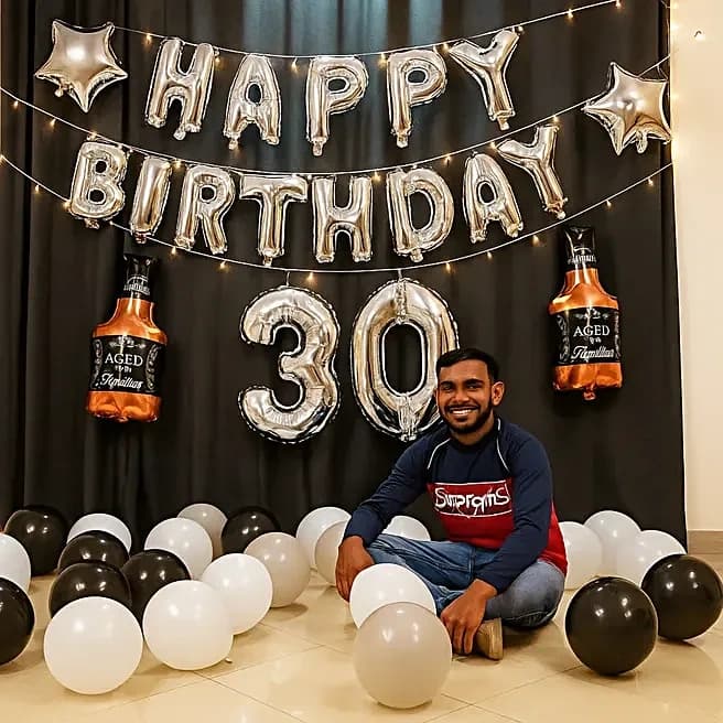 Silver Themed Birthday Decoration Set — view 1 of 3