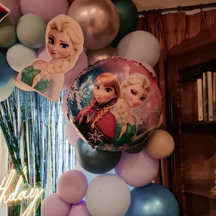 Princess Elsa Birthday Decor Setup — view 3 of 5