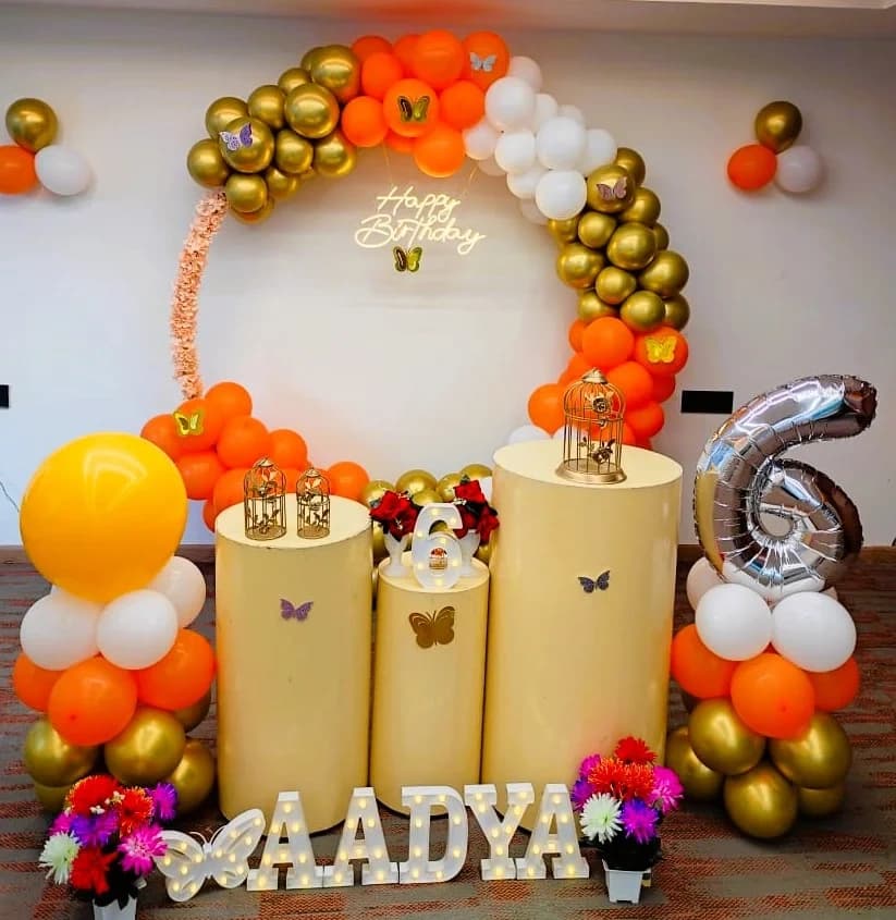 Gold and Orange Glow Ring Decoration Set — view 1 of 1