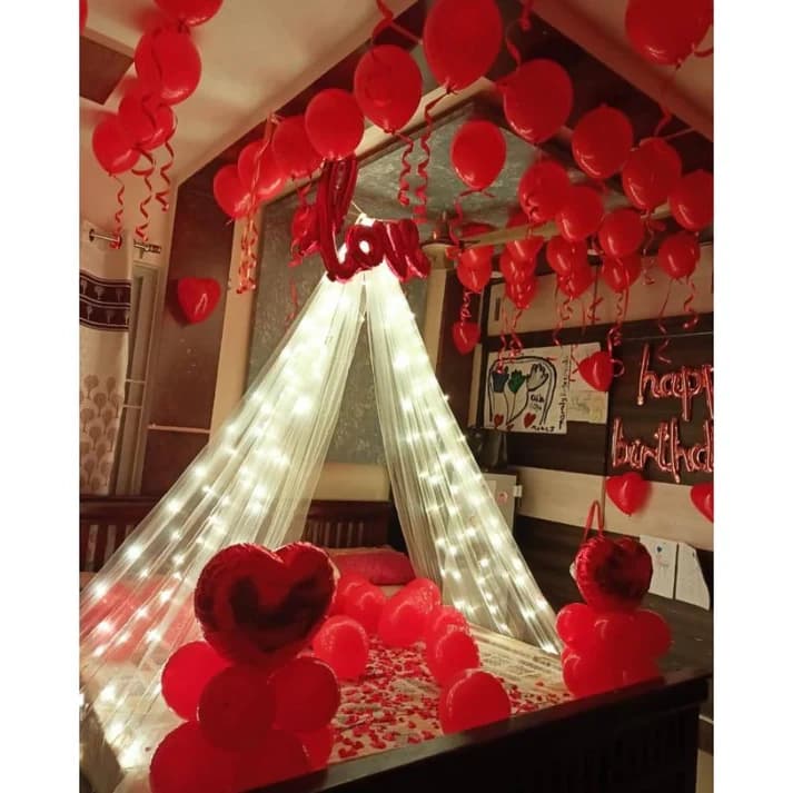 Romantic Birthday Balloon Decor — view 1 of 2