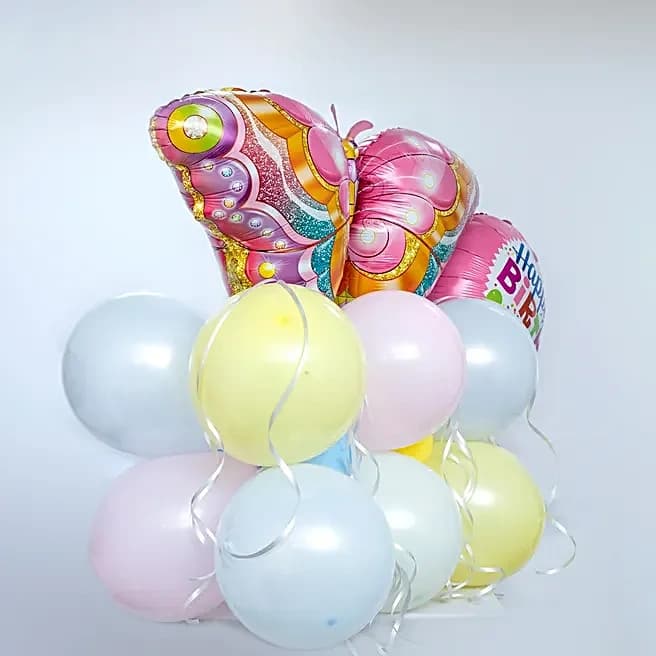 Happy Birthday Butterfly Balloon Arrangement Set — view 2 of 4