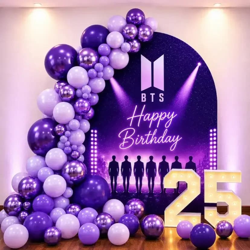 BTS K-Pop Birthday Decoration Setup — view 2 of 2