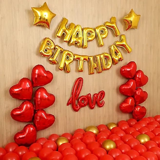 Golden Themed Birthday Balloon Décor Set — view 3 of 7